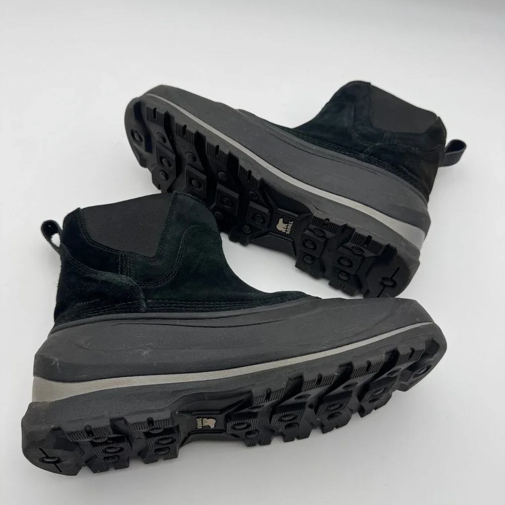 Sorel Buxton Pull On Black Waterproof Insulated Winter Boots NM2738-010 Mens 10